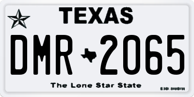 TX license plate DMR2065