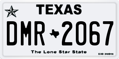 TX license plate DMR2067