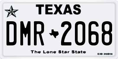 TX license plate DMR2068