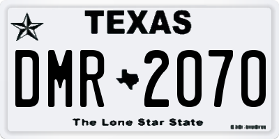 TX license plate DMR2070
