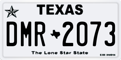TX license plate DMR2073