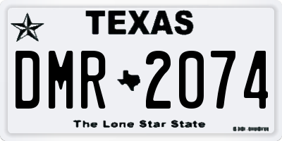 TX license plate DMR2074