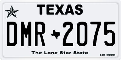 TX license plate DMR2075