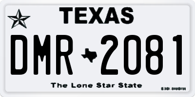 TX license plate DMR2081