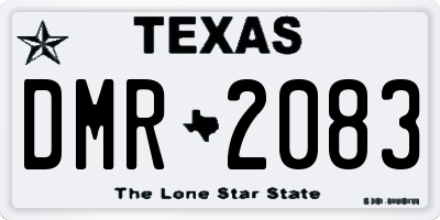 TX license plate DMR2083