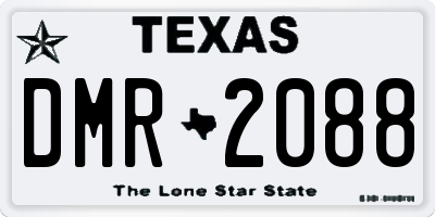 TX license plate DMR2088