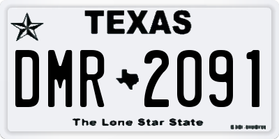 TX license plate DMR2091