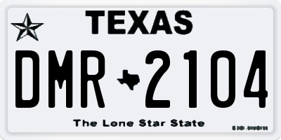 TX license plate DMR2104