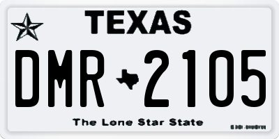 TX license plate DMR2105