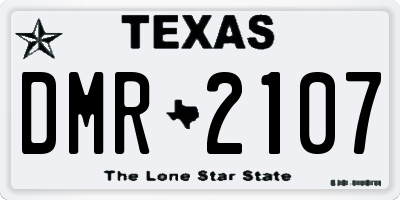 TX license plate DMR2107