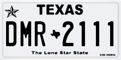 TX license plate DMR2111