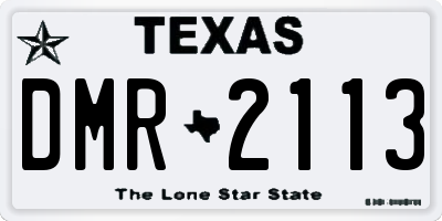 TX license plate DMR2113