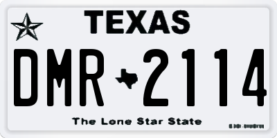 TX license plate DMR2114
