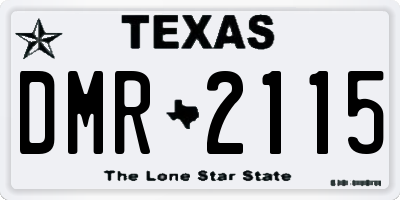 TX license plate DMR2115