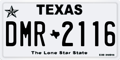 TX license plate DMR2116