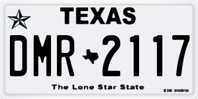 TX license plate DMR2117