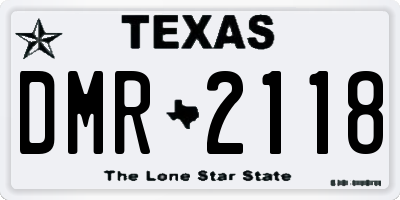 TX license plate DMR2118