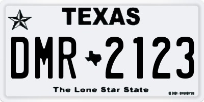 TX license plate DMR2123