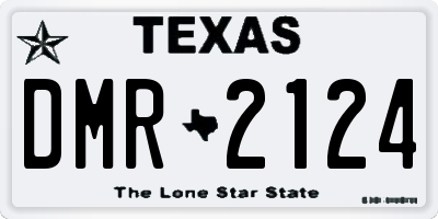 TX license plate DMR2124