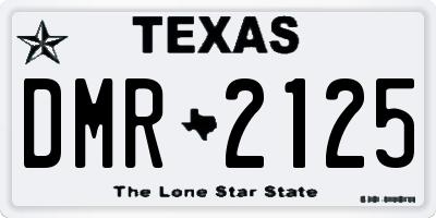 TX license plate DMR2125