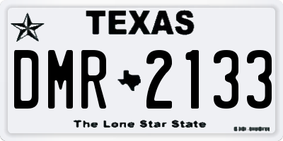 TX license plate DMR2133