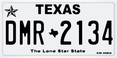 TX license plate DMR2134