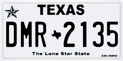 TX license plate DMR2135