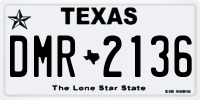 TX license plate DMR2136