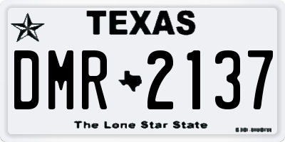TX license plate DMR2137