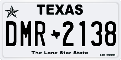 TX license plate DMR2138