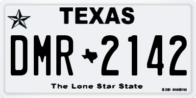 TX license plate DMR2142