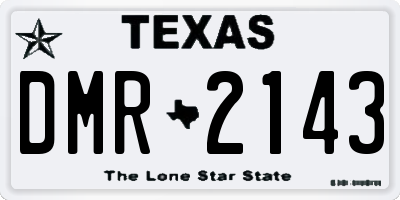 TX license plate DMR2143