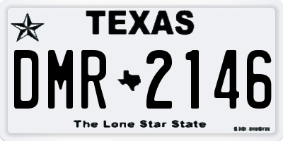 TX license plate DMR2146