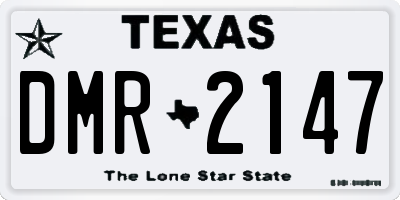 TX license plate DMR2147