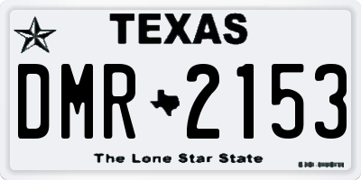 TX license plate DMR2153