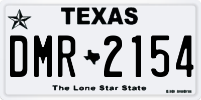 TX license plate DMR2154