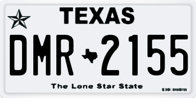 TX license plate DMR2155