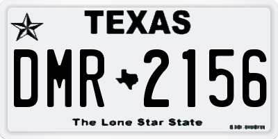 TX license plate DMR2156