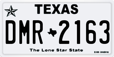 TX license plate DMR2163