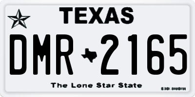 TX license plate DMR2165