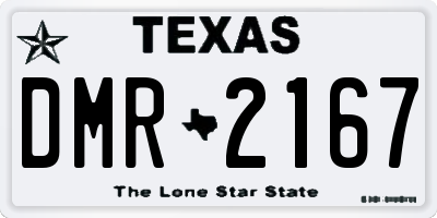 TX license plate DMR2167