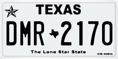 TX license plate DMR2170