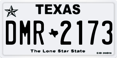 TX license plate DMR2173