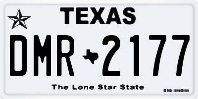 TX license plate DMR2177