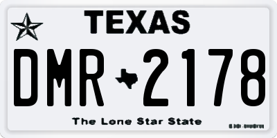 TX license plate DMR2178