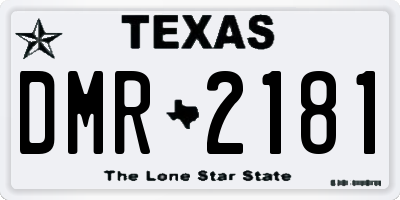 TX license plate DMR2181