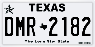 TX license plate DMR2182