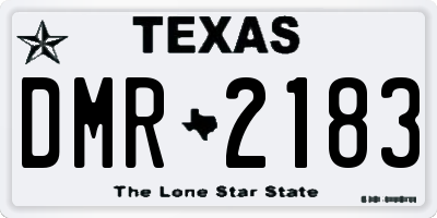 TX license plate DMR2183