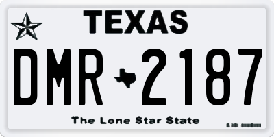 TX license plate DMR2187