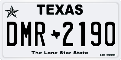 TX license plate DMR2190